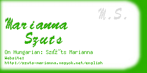 marianna szuts business card